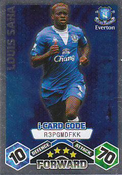 Louis Saha Everton 2009/10 Topps Match Attax i-Card Code #EX116